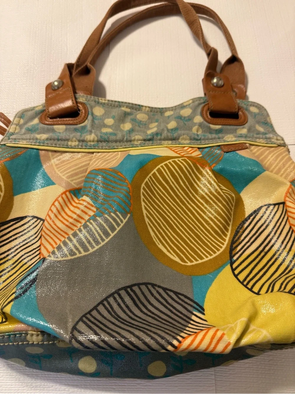 Fossil Large Floral Purse
